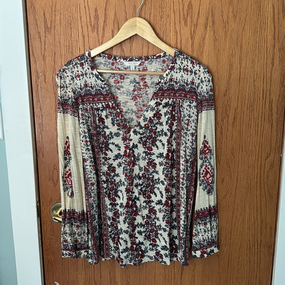 Size Small Floral Blouse Lucky Brand - Picture 2 of 5